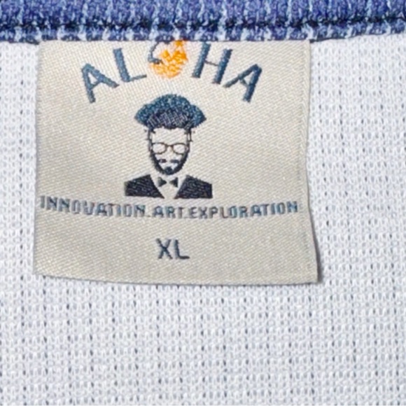 NWT! Aloha Blue Camp Shirt Pocket Sz XL - Picture 7 of 10